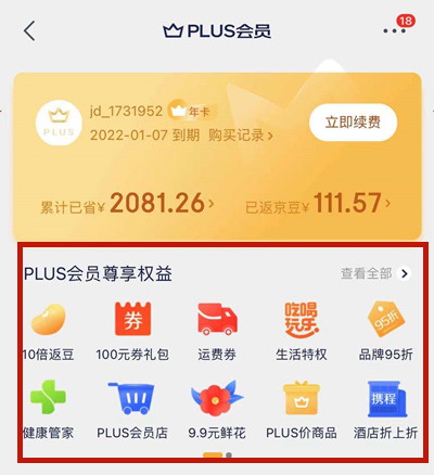 京东plus会员有啥优惠