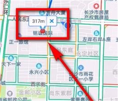 高德地图怎么测距里面的距离