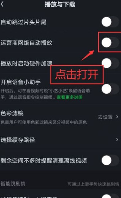 爱奇艺怎么设置关闭移动数据